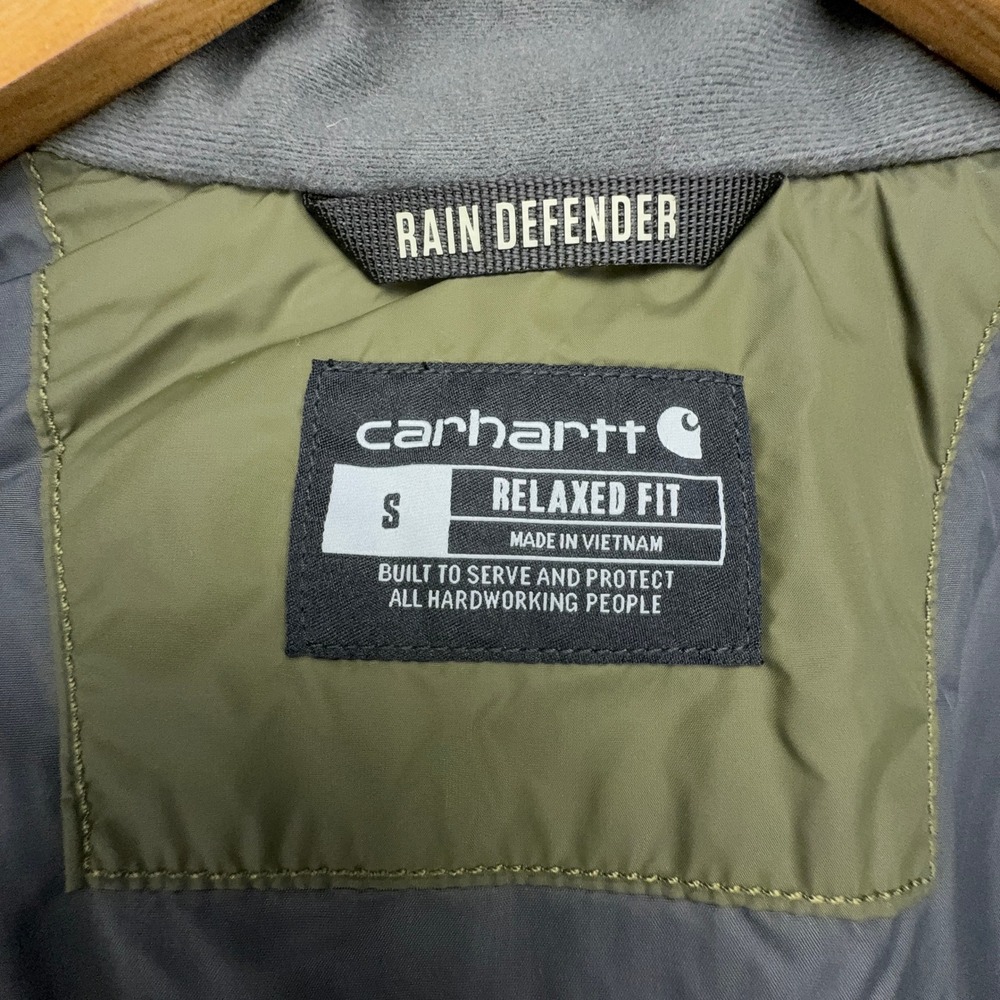 Carhartt Gilliam Rain Defender Insulated Jacket Mens Small Moss Green NWT - Picture 4 of 10